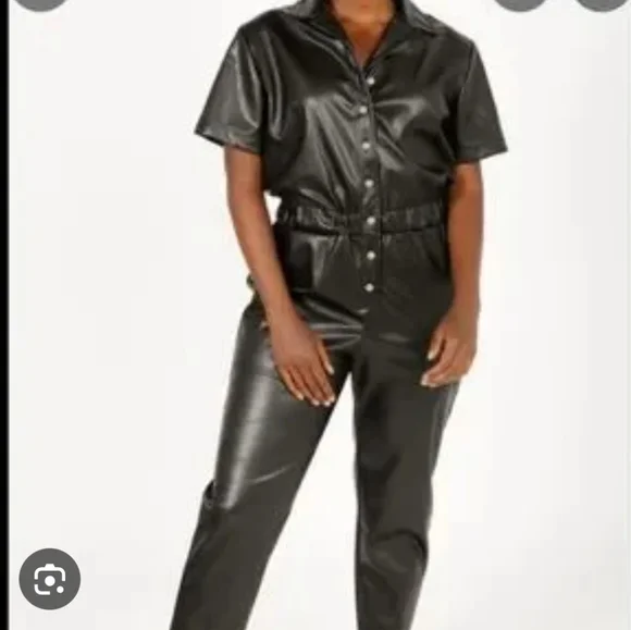 Smash + Tess Midnight Mood Romper in faux leather NWOT size XXXL - Picture 3 of 7